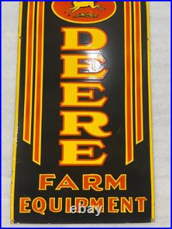 John Deere Farm Implements Gas And Oil Porcelain Enamel Sign 48x18 Ssp John Deere Farm Implements Gas And Oil Porcelain Enamel Sign 48x18 Ssp