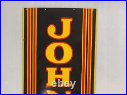 John Deere Farm Implements Gas And Oil Porcelain Enamel Sign 72x18 Ssp