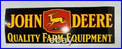 John Deere Farm Implements Gas And Oil Porcelain Enamel Sign 72x24 Ssp