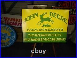John Deere Farm Implements Lighted Sign