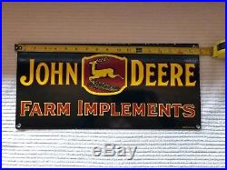 John Deere Farm Implements Porcelain Enamel Sign