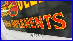 John Deere Farm Implements Porcelain Enamel Sign 36 x 15 Inches
