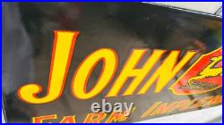 John Deere Farm Implements Porcelain Enamel Sign 36 x 15 Inches