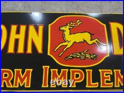 John Deere Farm Implements Porcelain Enamel Sign 72x24 SSP