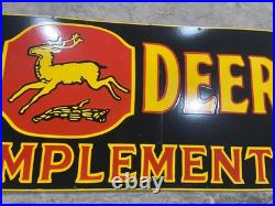 John Deere Farm Implements Porcelain Enamel Sign 72x24 SSP