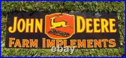 John Deere Farm Implements Sign, Metal Porcelain Sign, John Deere Advertising F