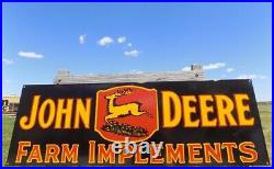 John Deere Farm Implements Sign, Metal Porcelain Sign, John Deere Advertising d