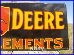 John Deere Farm Implements Sign, Metal Porcelain Sign, John Deere Advertising d