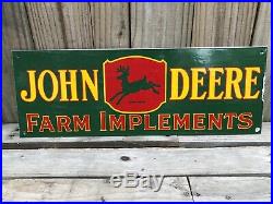 John Deere Farm Implements Vintage Porcelain Sign