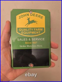 John Deere Farm Quality Farm Equipment Match Strike Porcelain Metal Sign John Deere Farm Quality Farm Equipment Match Strike Porcelain Metal Sign