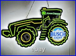 John Deere Farm Tractor Equipment 2D LED 20x15 Neon Sign Light For Farmers