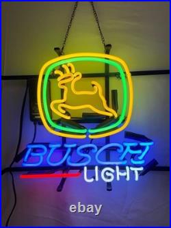 John Deere Farm Tractor Equipment Beer 20x16 Neon Sign Light Lamp For Farmers