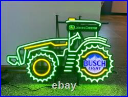 John Deere Farm Tractor Light Beer LED Neon Lamp Sign With Dimmer Wall Decor 30