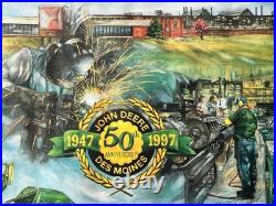 John Deere From Swords to Plowshares Signed Crouse Numbered Print 1947-1997
