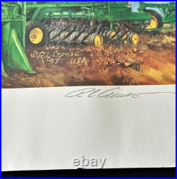 John Deere From Swords to Plowshares Signed Crouse Numbered Print 1947-1997