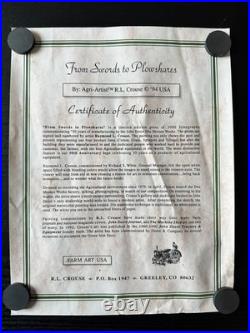 John Deere From Swords to Plowshares Signed Crouse Numbered Print 1947-1997