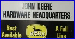 John Deere Hardware Headquarters 38×21-double Sided Original Dealers Sign