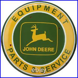 John Deere High Gloss Tin Button Size 24 in. W x 24 in. H