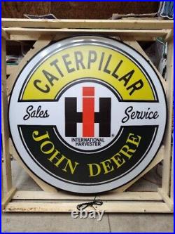 John Deere International Harvester Caterpillar LED Dealership Sign Farm Tractor