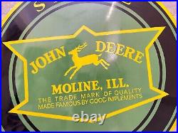 John Deere & International Heritage 36inc Diameter Porcelain Enamel Sign John Deere & International Heritage 36inc Diameter Porcelain Enamel Sign