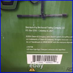 John Deere LED Neon Style Sign Quality Farm Equipment LP8738 2024 Repro