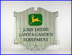 John Deere Lawn & Garden Equipment 2 sided colonial tractor, plow, farm sign