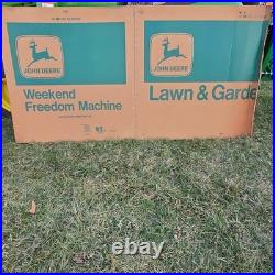 John Deere Lawn & Garden Tractor Advertising Sign Weekend Freedom Machine