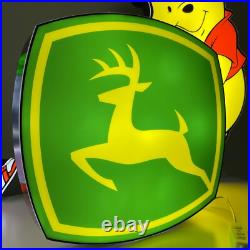 John Deere Light Led Neon Sign USB Powered Dimmable for Garage Wall Decor
