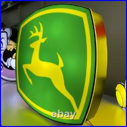 John Deere Light Led Neon Sign USB Powered Dimmable for Garage Wall Decor