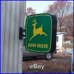 John Deere Lighted Sign Double Sided WithWall Mount