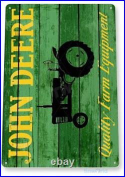 John Deere Lot Of 5 Tin Signs Tractor Farm Country Quality Farm Equipped