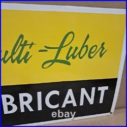 John Deere Lubricant Porcelain Enamel Sign 36 x 15 Inches 1 Sided