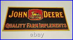 John Deere Metal Farm Implements Service Sale Gas Tractor Sign (18x8)