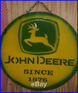 John Deere Metal Hanging Sign