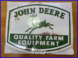 John Deere Metal Sign Farm Equipment Tractor Vintage Wall Decor Gas Oil NEW