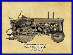 John Deere Model R Tractor Metal Sign 24 x 30 USA STEEL XL Size 7 lbs