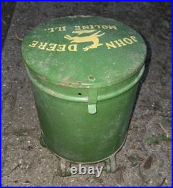 John Deere Moline ILL Cast Iron Corn Planter Seed Box & Lid Farm Sign Y2596 B