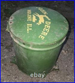 John Deere Moline ILL Cast Iron Corn Planter Seed Box & Lid Farm Sign Y2596 B