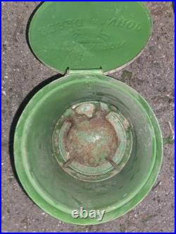 John Deere Moline ILL Cast Iron Corn Planter Seed Box & Lid Farm Sign Y2596 B