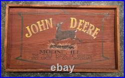 John Deere Moline IL Painted Barn Wood Illinois Farming Farm Wall Sign Deer Buck