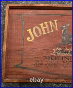 John Deere Moline IL Painted Barn Wood Illinois Farming Farm Wall Sign Deer Buck