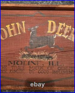 John Deere Moline IL Painted Barn Wood Illinois Farming Farm Wall Sign Deer Buck