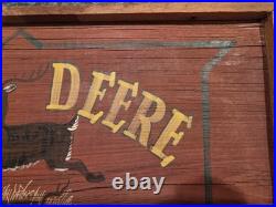 John Deere Moline IL Painted Barn Wood Illinois Farming Farm Wall Sign Deer Buck