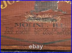 John Deere Moline IL Painted Barn Wood Illinois Farming Farm Wall Sign Deer Buck