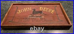 John Deere Moline IL Painted Barn Wood Illinois Farming Farm Wall Sign Deer Buck