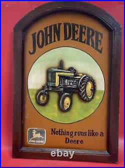 John Deere Moline Vintage Style Embossed Wood Sign for Farm Tractor 24x 16