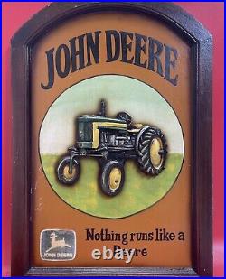 John Deere Moline Vintage Style Embossed Wood Sign for Farm Tractor 24x 16