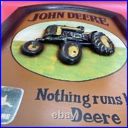 John Deere Moline Vintage Style Embossed Wood Sign for Farm Tractor 24x 16