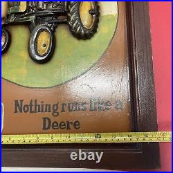 John Deere Moline Vintage Style Embossed Wood Sign for Farm Tractor 24x 16