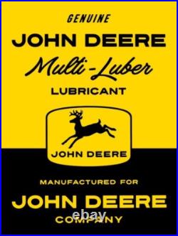 John Deere Multi-Luber Lubricant Metal Sign 24 x 30 USA Steel
